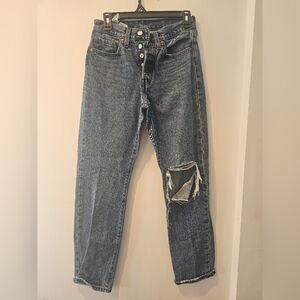 Levi’s 501 50th Anniversary Distressed Straight Leg Jeans W26
